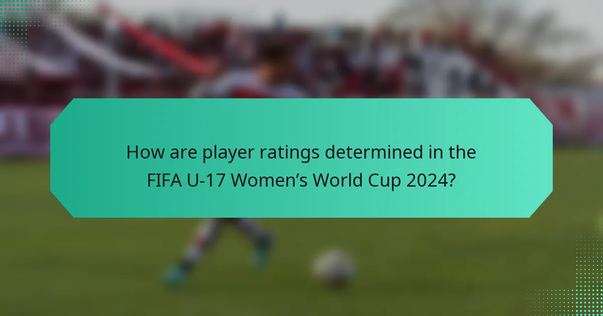 How are player ratings determined in the FIFA U-17 Women’s World Cup 2024?