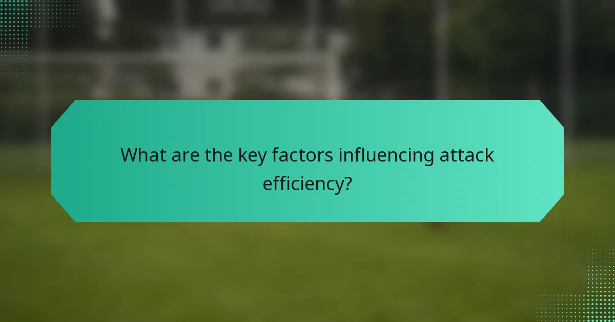 What are the key factors influencing attack efficiency?